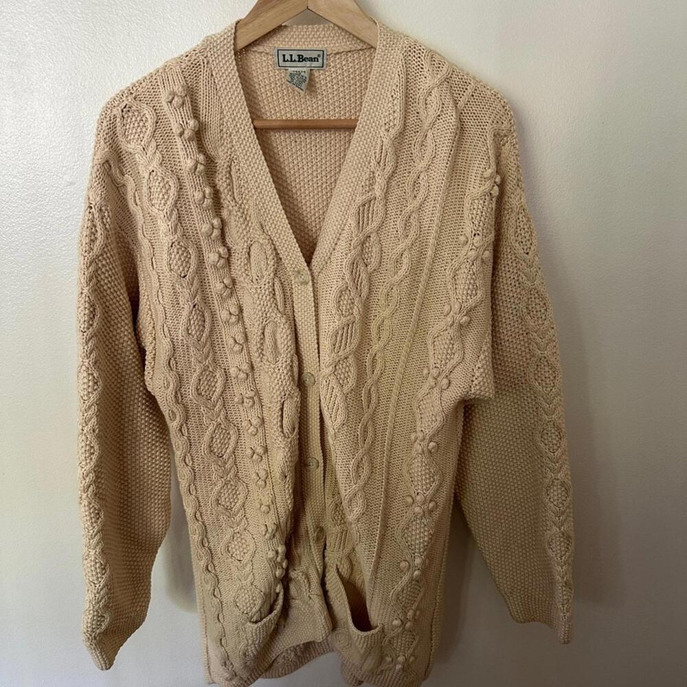 Women’s Vintage LL Bean Cable Knit Cardigan